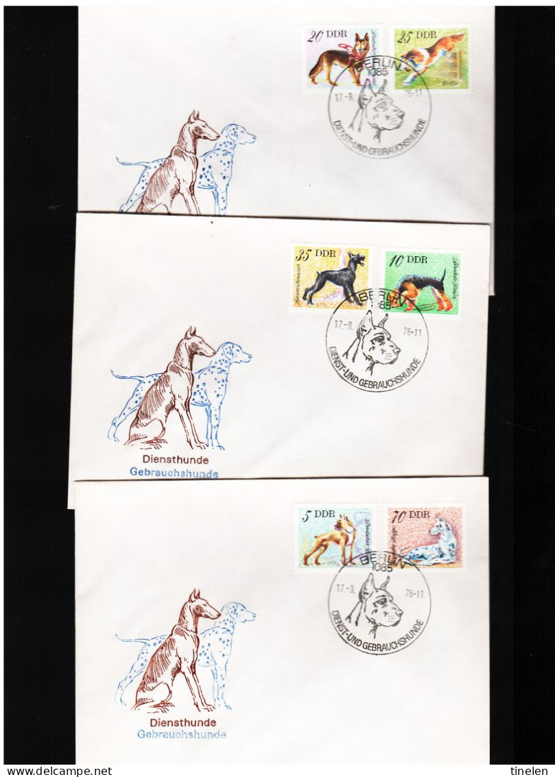 Ddr -germania Est - 1976 Fdc Cani Di Razza - 1971-1980