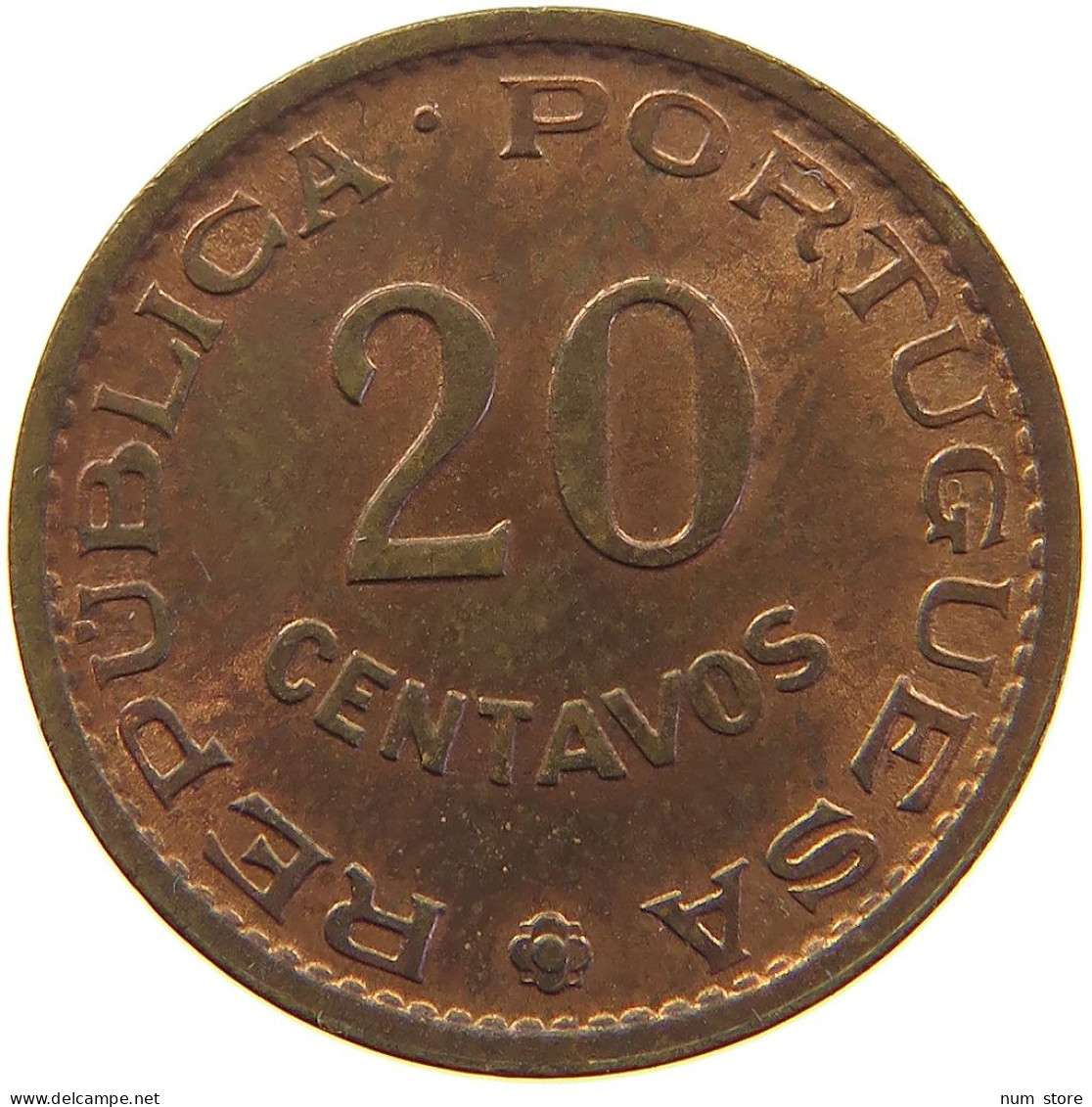 ANGOLA 20 CENTAVOS 1962  #s023 0393 - Angola