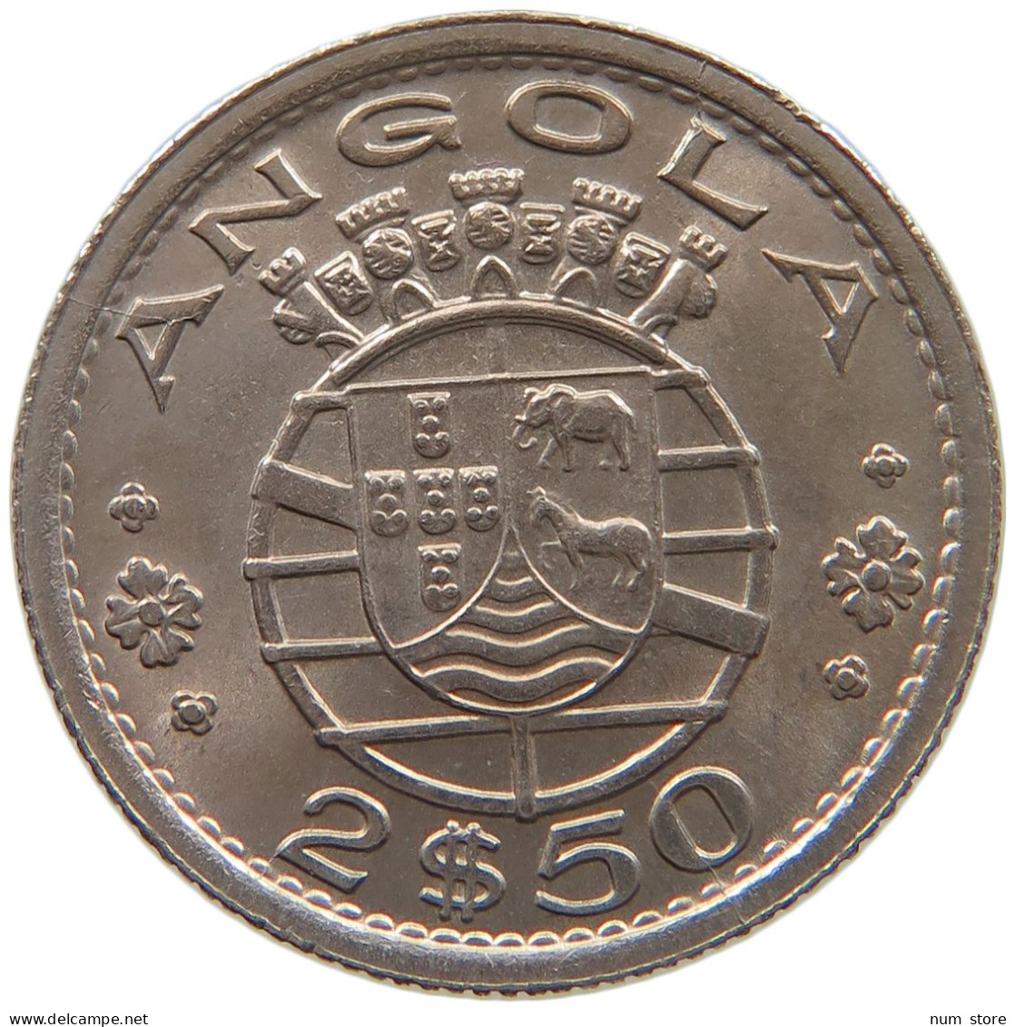 ANGOLA 2 1/2 ESCUDOS 1956  #a080 0415 - Angola