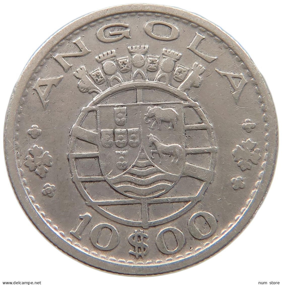 ANGOLA 10 ESCUDOS 1952  #a044 0453 - Angola