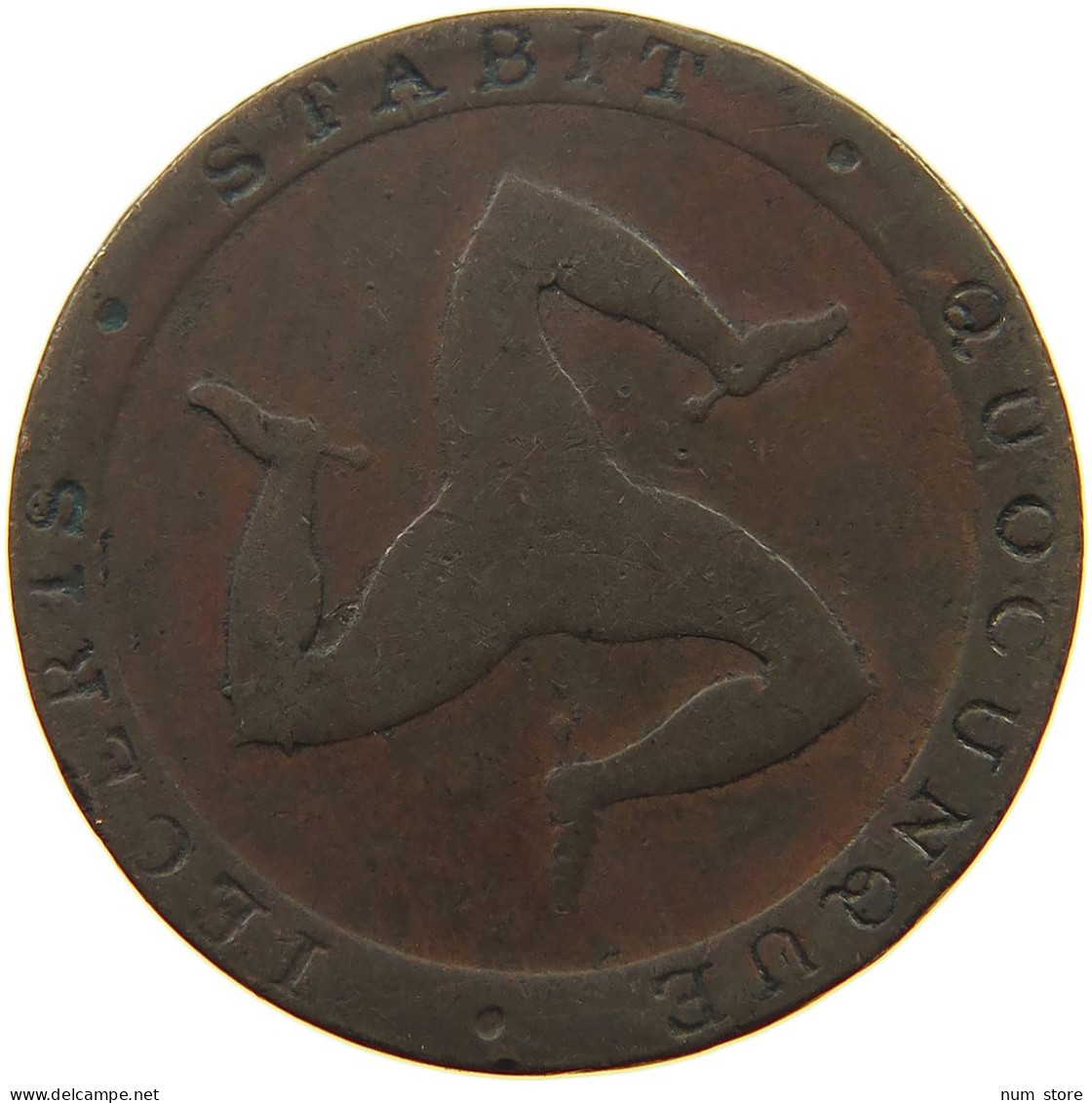 ISLE OF MAN HALFPENNY 1831 WILLIAM IV. (1830-1837) #a002 0371 - Isle Of Man