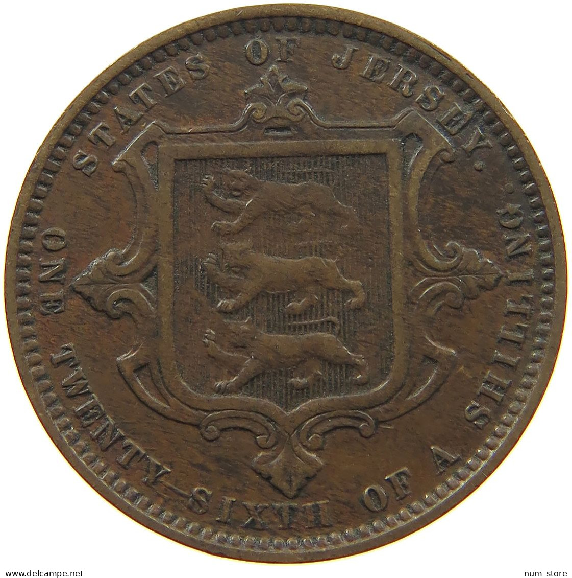 JERSEY 1/26 SHILLING 1870 Victoria 1837-1901 #c010 0035 - Jersey