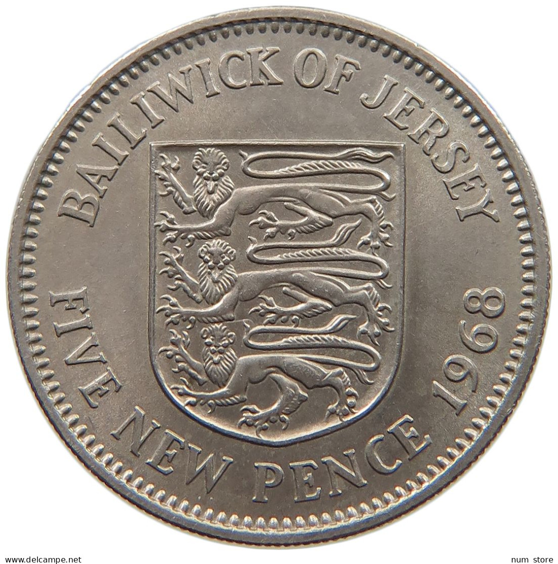 JERSEY 5 NEW PENCE 1968 Elizabeth II. (1952-2022) #c006 0443 - Jersey