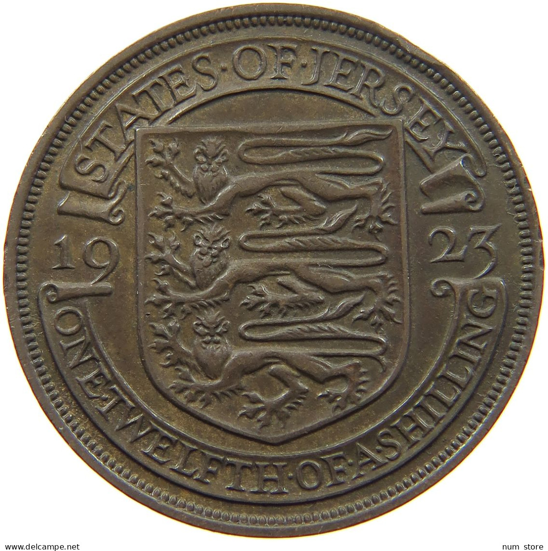 JERSEY 1/12 SHILLING 1923 George V. (1910-1936) #a092 0567 - Jersey