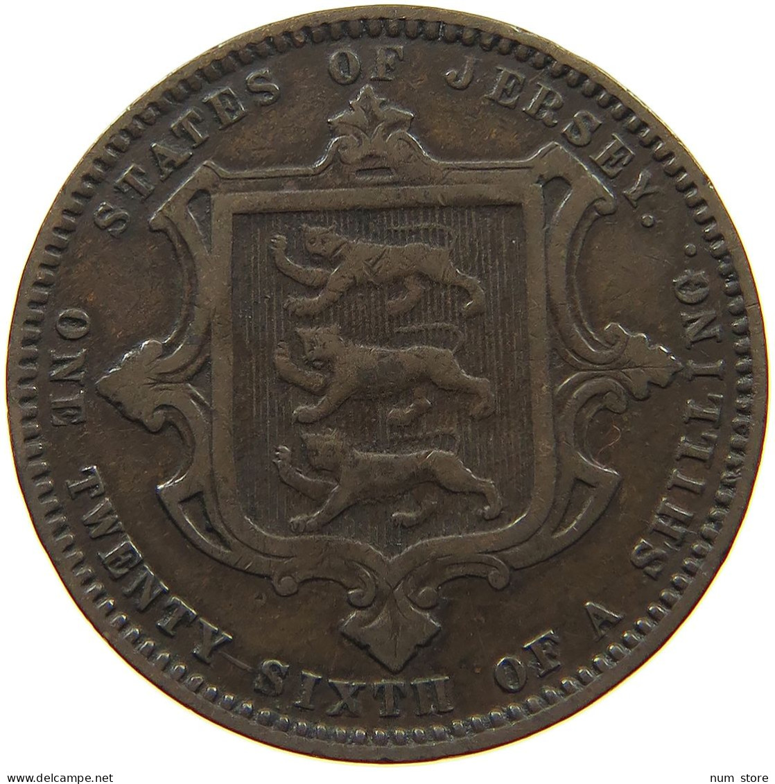 JERSEY 1/26 SHILLING 1866 Victoria 1837-1901 #a075 0251 - Jersey