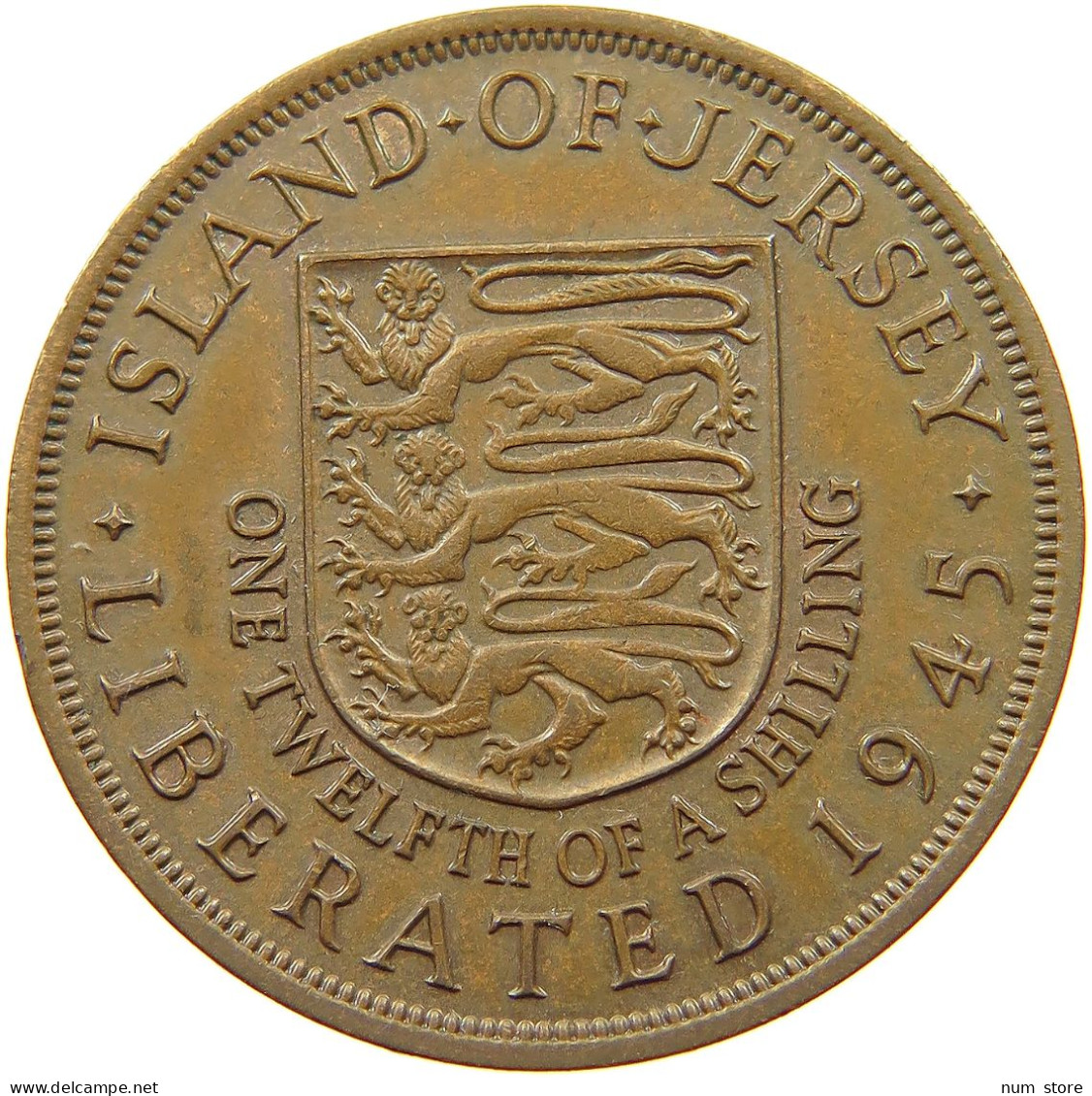 JERSEY 1/12 SHILLING 1945 George VI. (1936-1952) #a009 0295 - Jersey