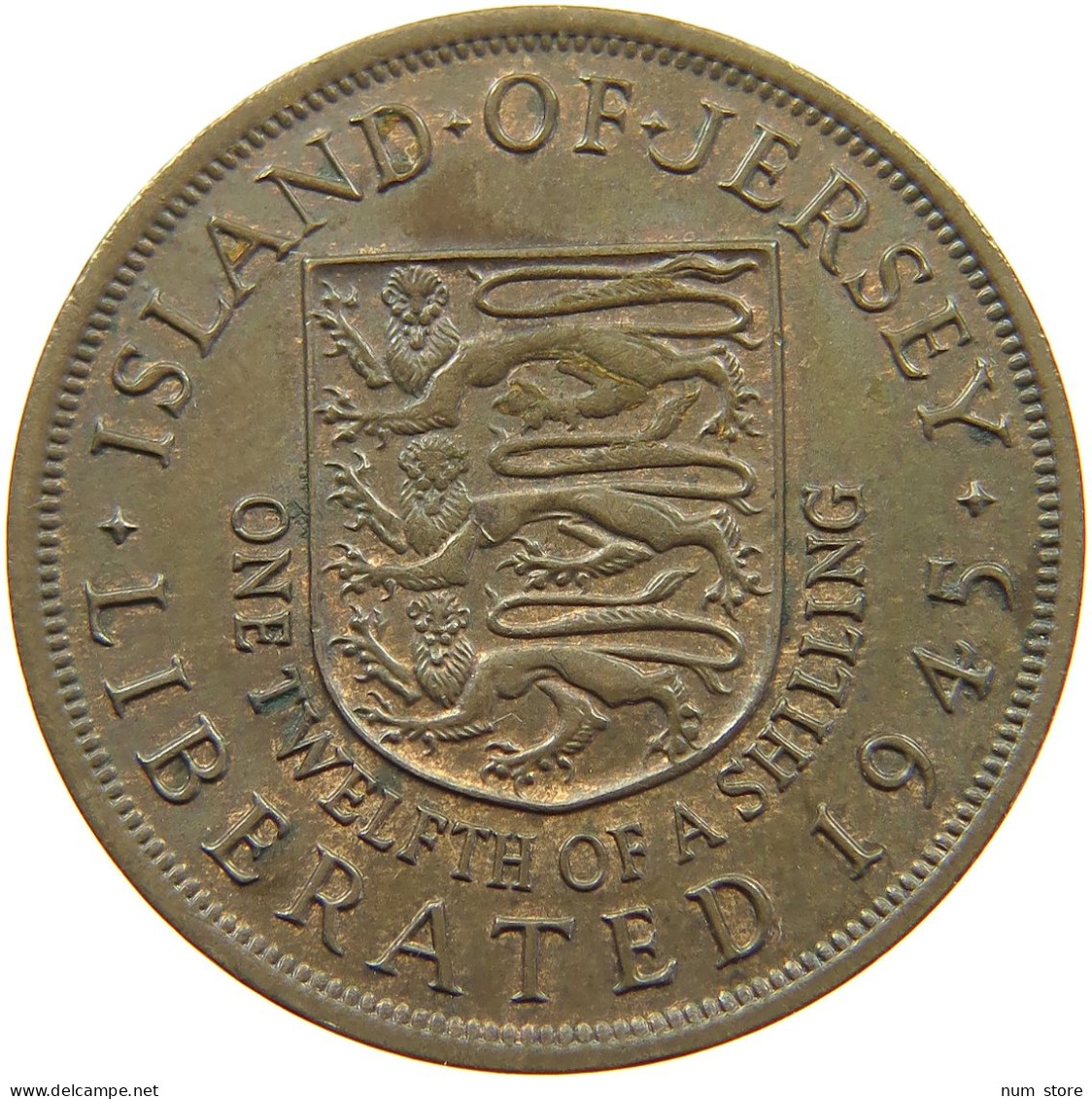 JERSEY 1/12 SHILLING 1954 Elizabeth II. (1952-2022) #a084 0055 - Jersey