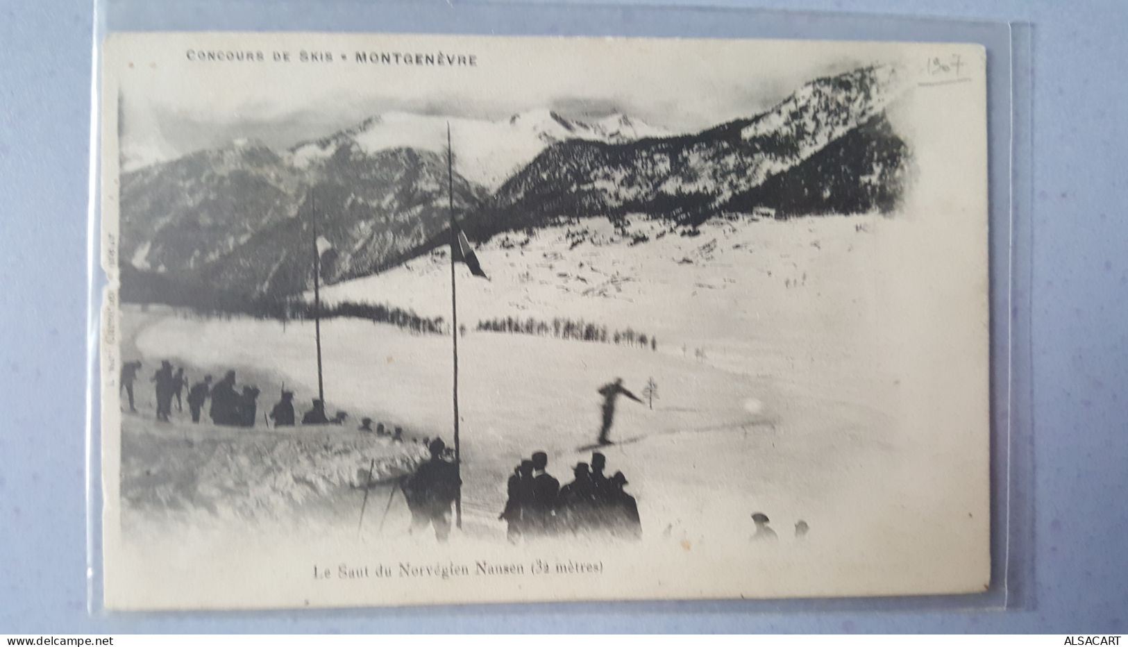 Concours De Skis , Montgenèvre , Le Saut Du Norvégien Nansen , 32 Metres - Sports D'hiver