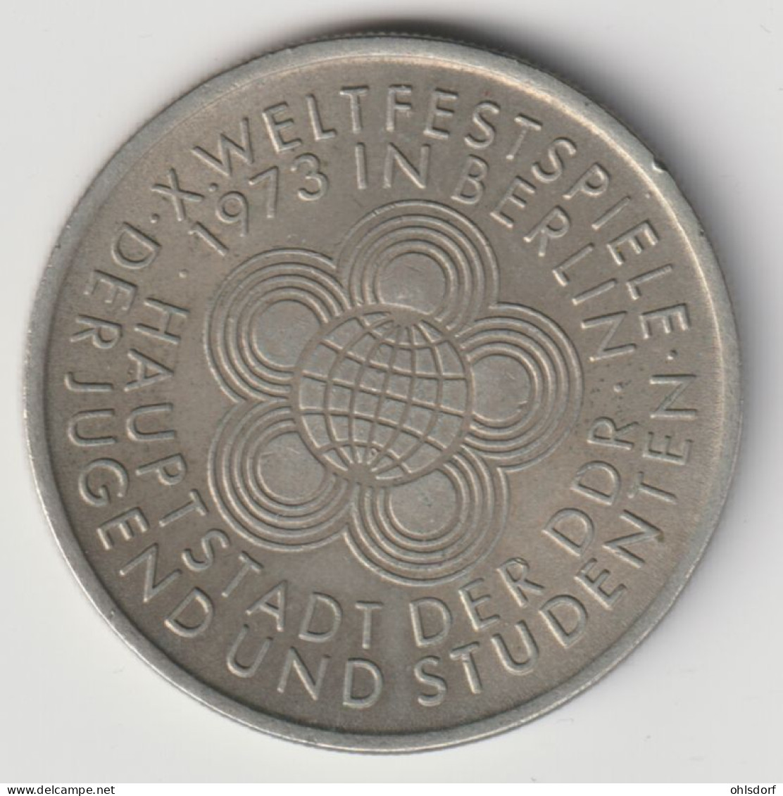 DDR 1973: 10 Mark, Weltfestspiele, KM 44 - 10 Mark