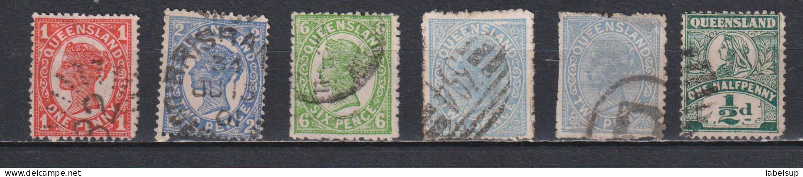 Vieux Timbres Oblitérés De Queensland D'années Variées - Gebraucht