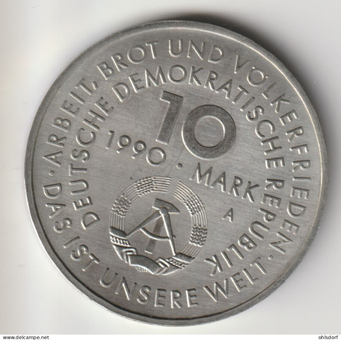 DDR 1990: 10 Mark, 1. Mai, KM 136 - 10 Mark