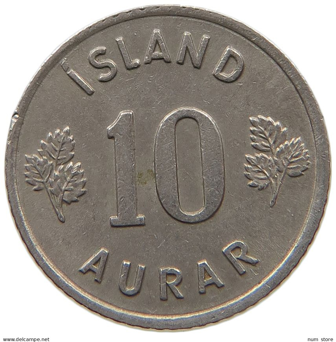 ICELAND 10 AURAR 1965  #s066 0195 - Island