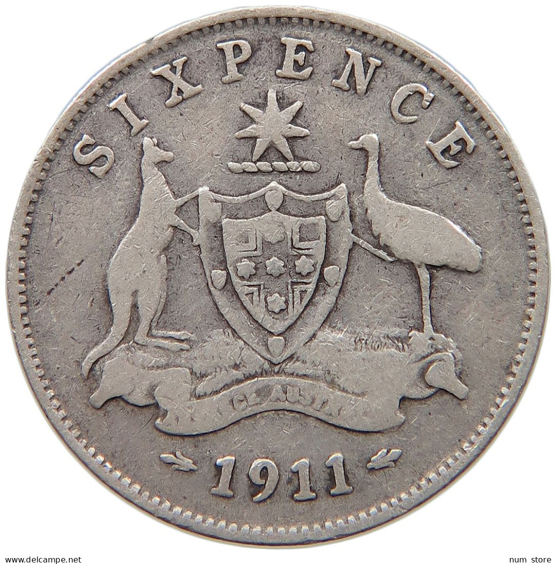 AUSTRALIA SIXPENCE 1911 George V. (1910-1936) #c041 0013 - Sixpence