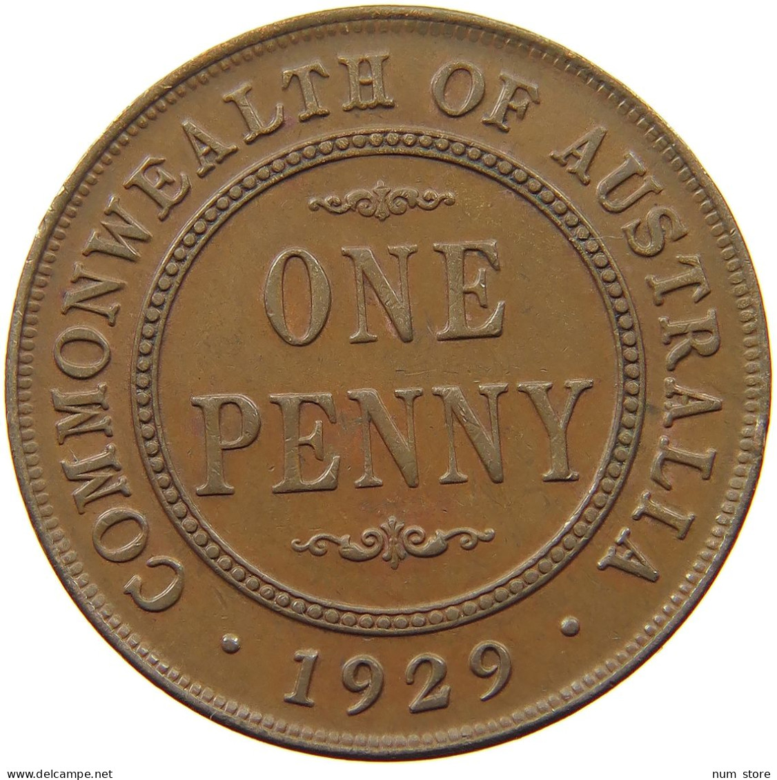 AUSTRALIA PENNY 1929 George V. (1910-1936) #s036 0053 - Penny
