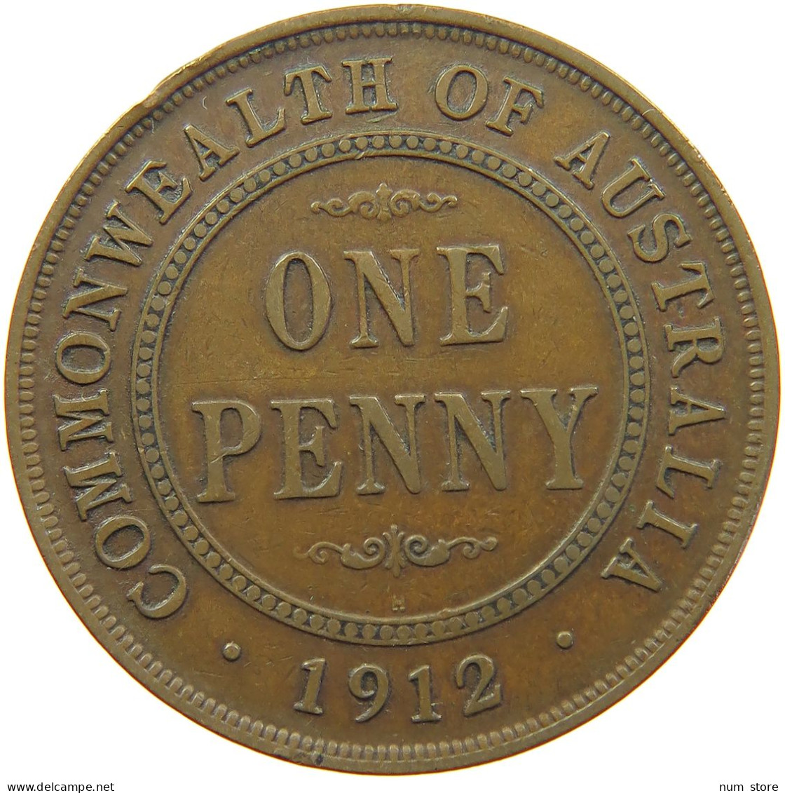 AUSTRALIA PENNY 1912 H George V. (1910-1936) #s021 0411 - Penny