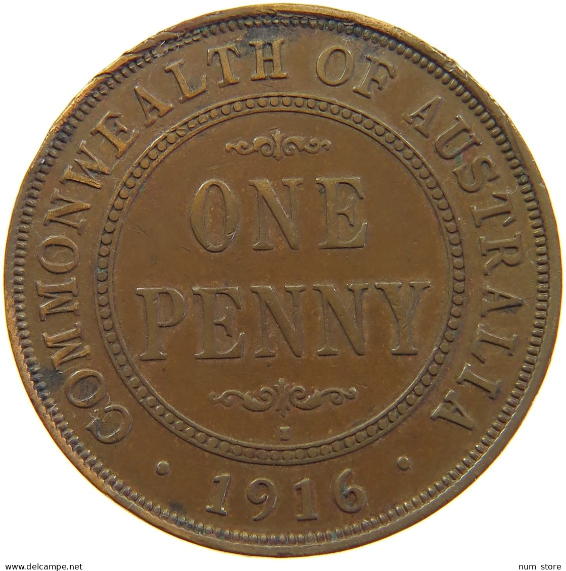 AUSTRALIA PENNY 1916 George V. (1910-1936) #s009 0239 - Penny