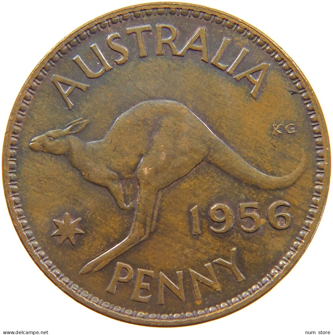 AUSTRALIA PENNY 1956 Elizabeth II. (1952-) #c033 0227 - Penny