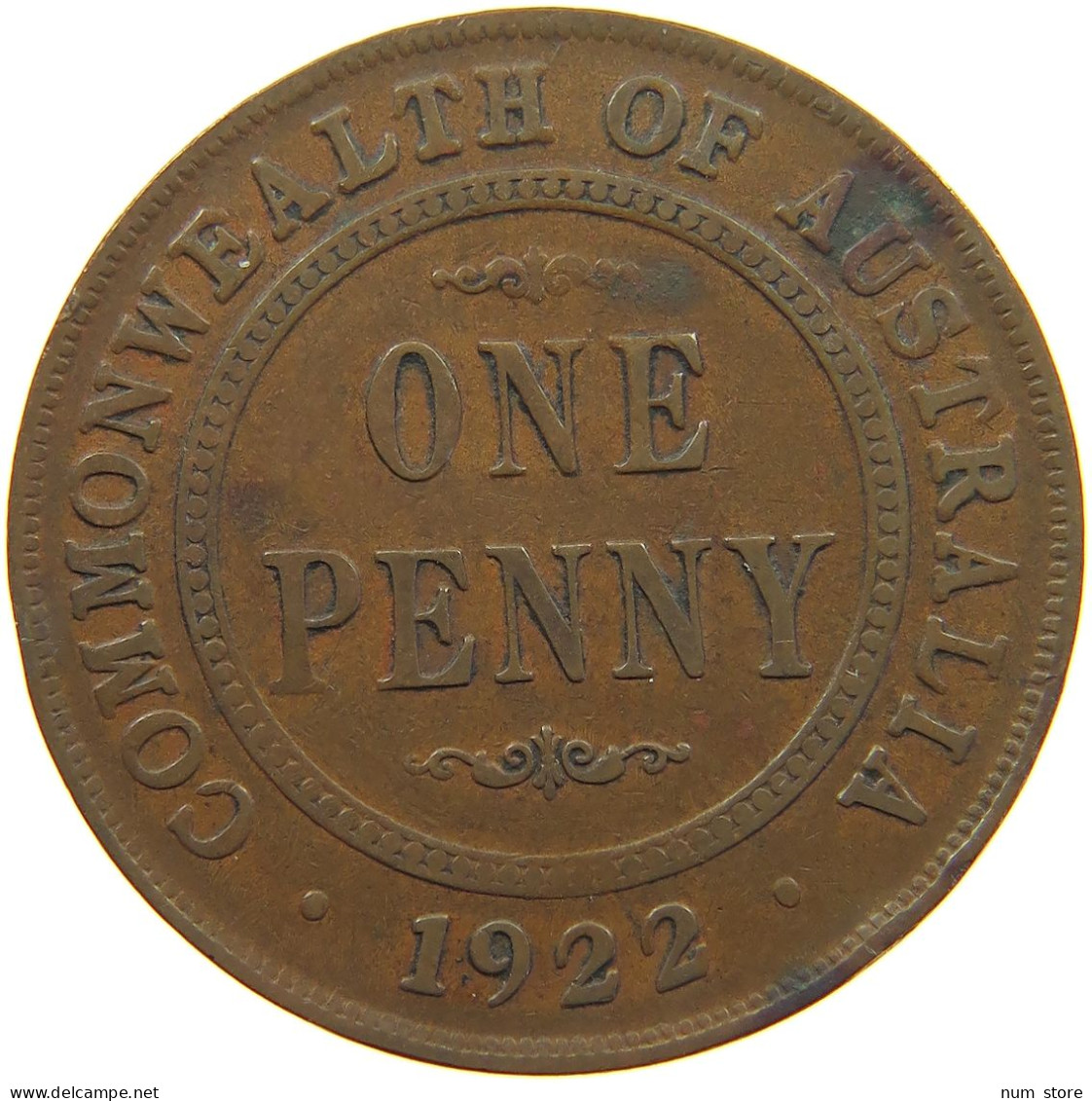 AUSTRALIA PENNY 1922 George V. (1910-1936) #c033 0265 - Penny