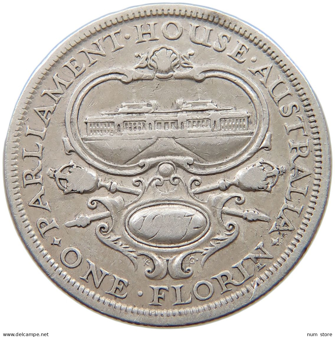 AUSTRALIA FLORIN 1927 George V. (1910-1936) #s049 0049 - Florin