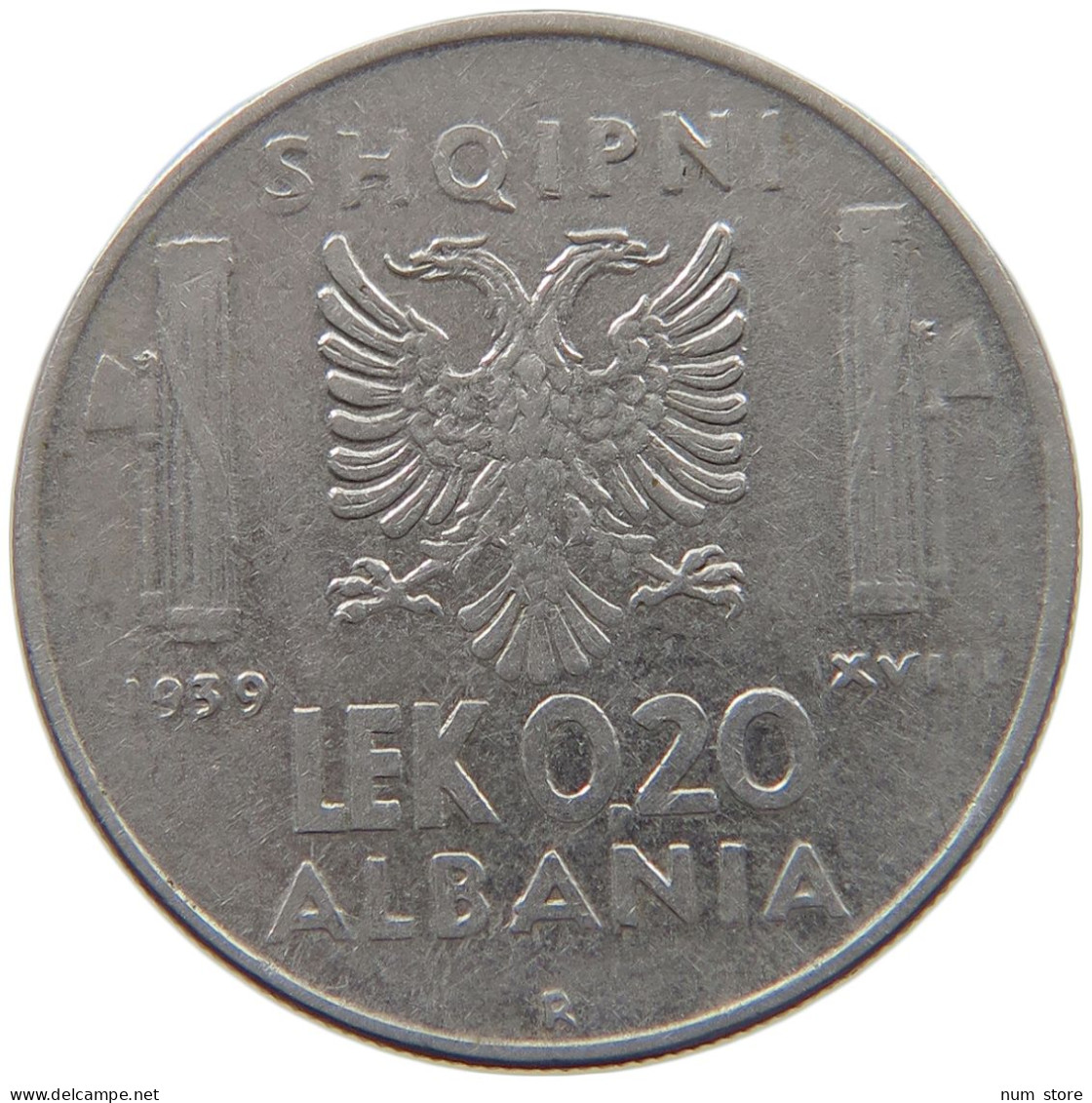 ALBANIA 0,2 LEK 1939  #c020 0137 - Albanië