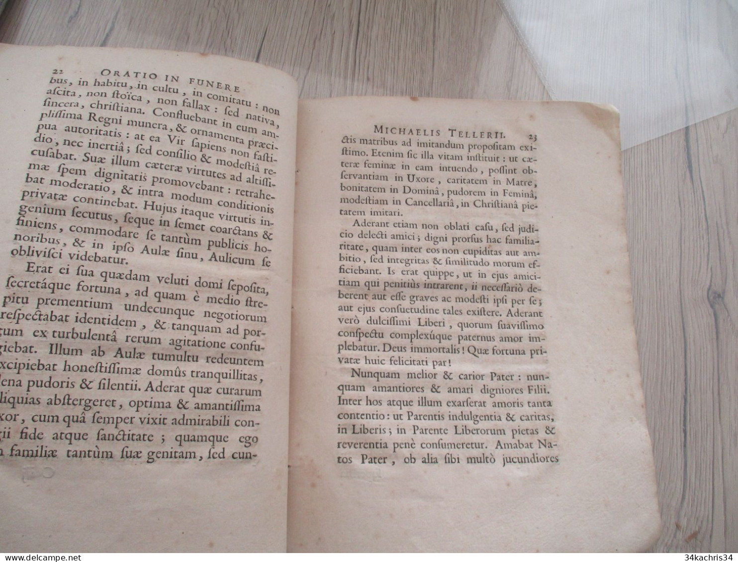 N7 Oratio in recenti... Hersan 1686 Discours lors des récentes funérailles de Michel Tellerius, chancelier des Gaules