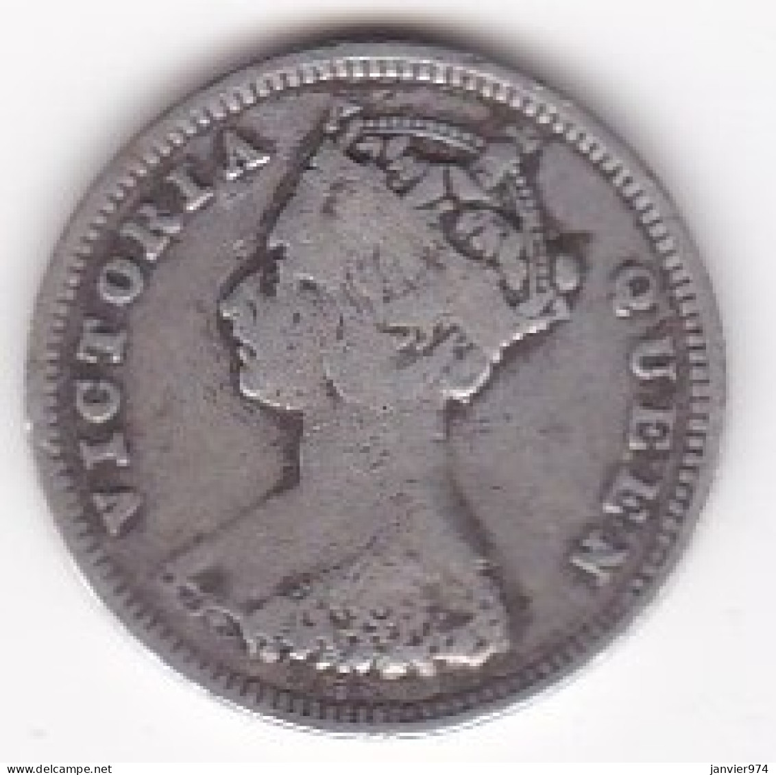 Hong Kong. 10 Cents 1897 H. Victoria, En Argent. KM# 6 - Hong Kong