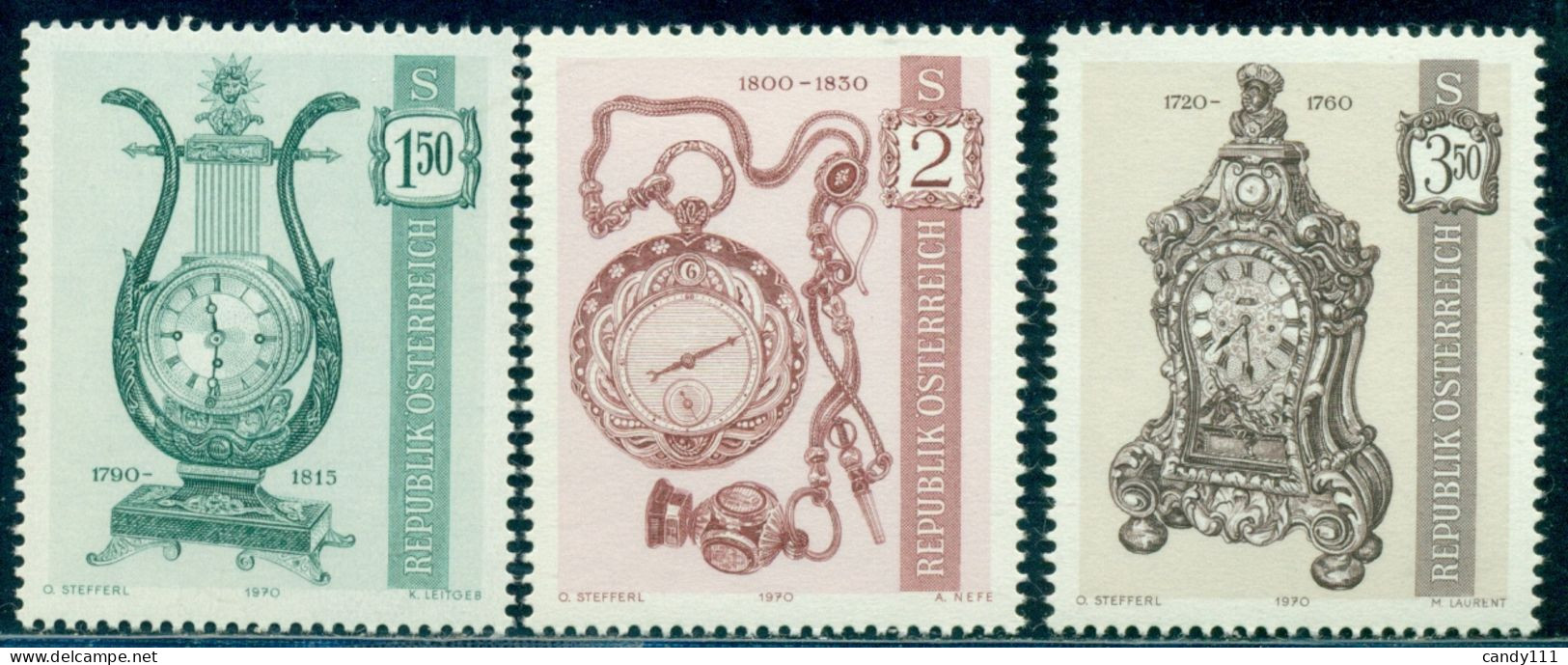 Austria 1970  Old Clocks,clock Museum,Vienna,Uhren,horloges,1344,MNH - Horlogerie