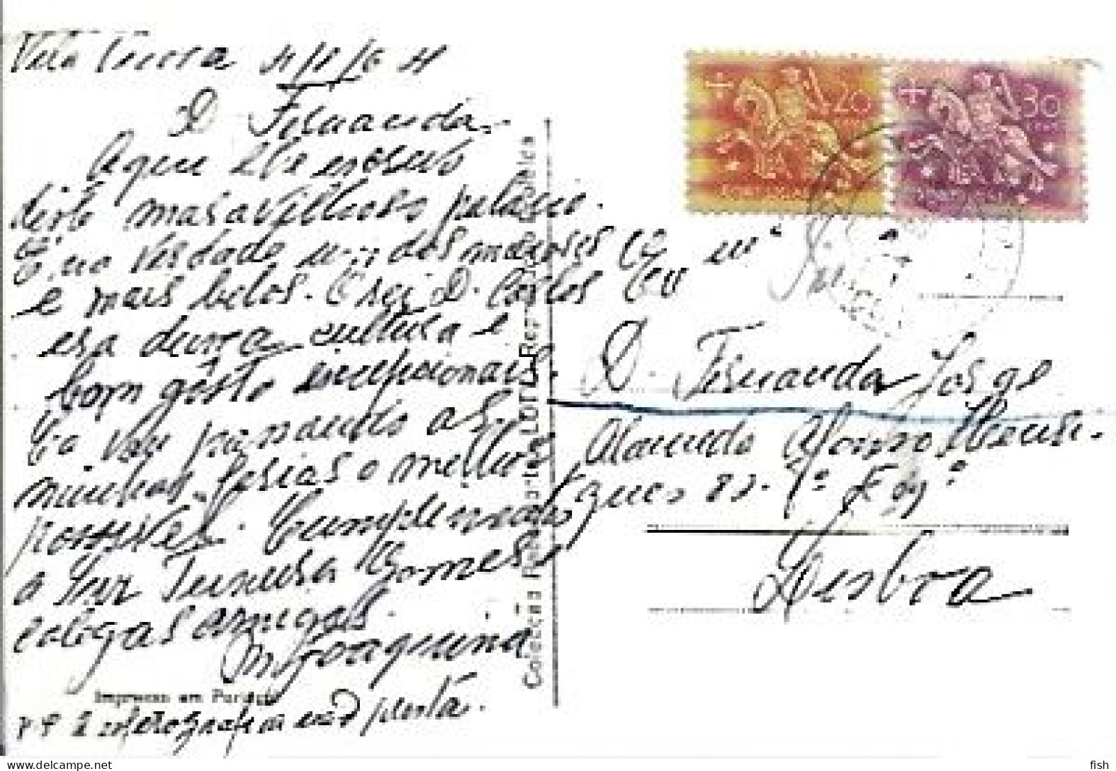 Portugal & Marcofilia, Vila Viçosa, Paço Ducal, Sala De Jantar, Paço Ducal De Avis A Lisboa 1964 (15) - Lettres & Documents