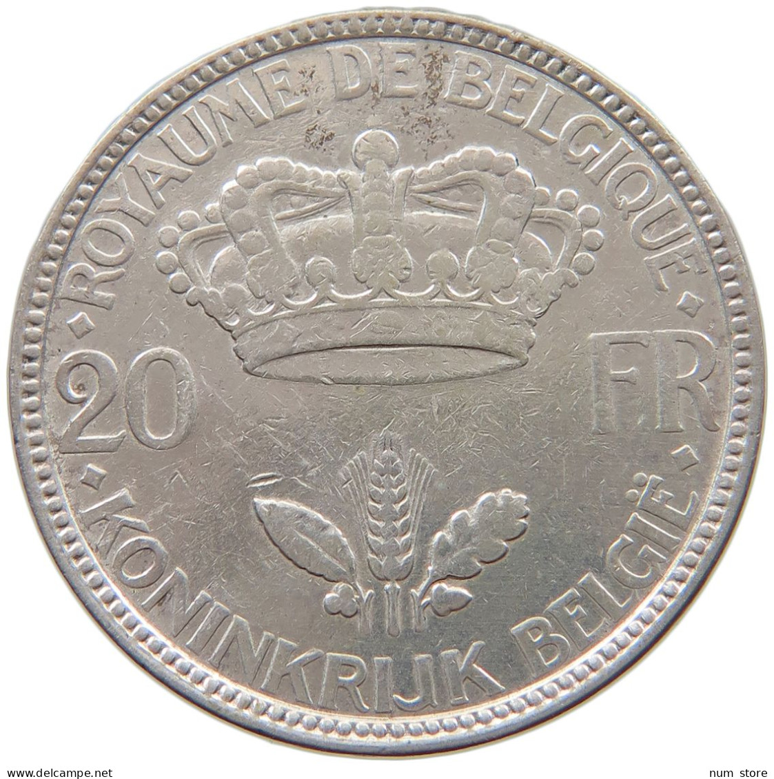 BELGIUM 20 FRANCS 1935 LEOPOLD III. (1934-1951) #c048 0237 - 20 Francs
