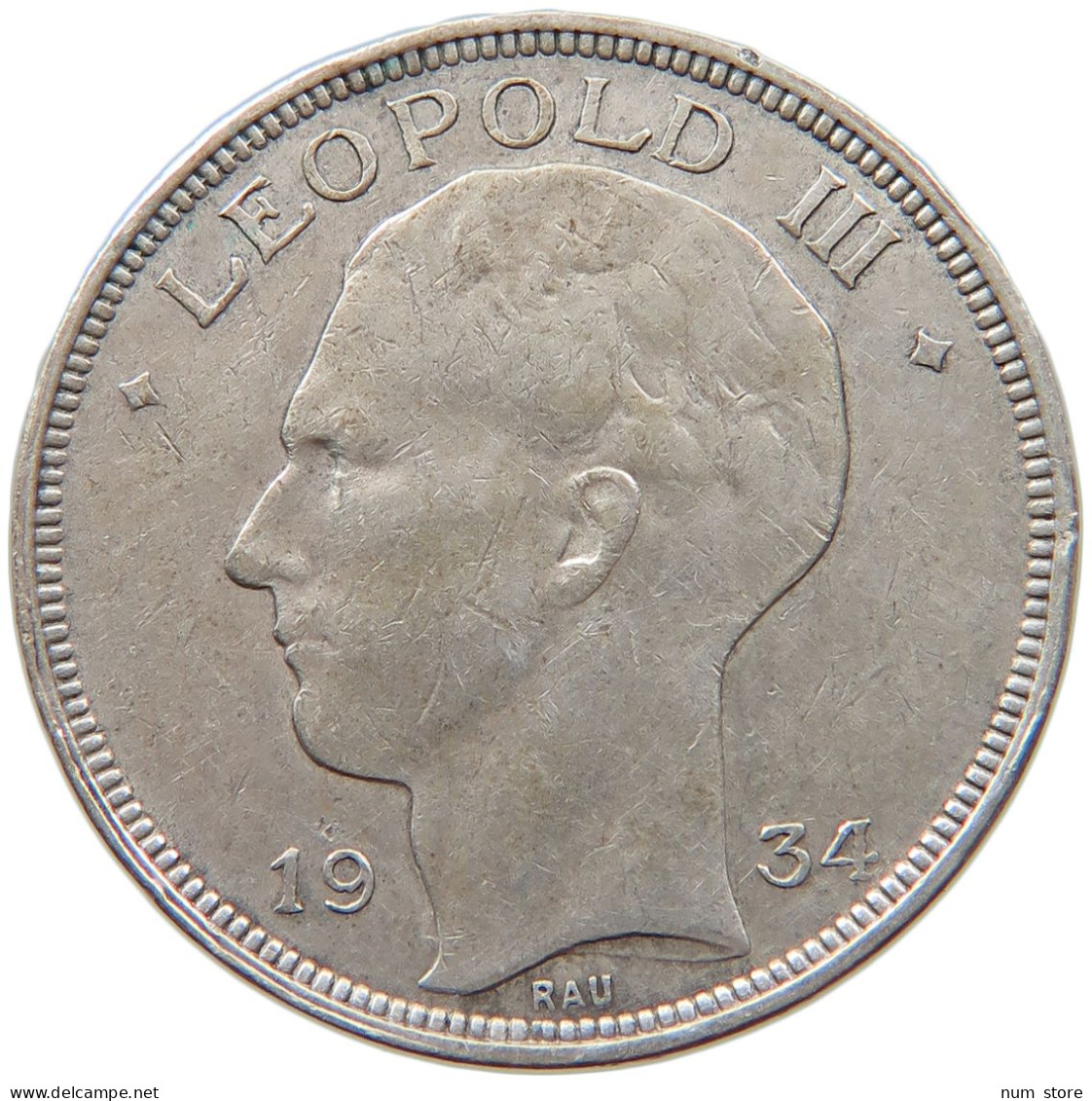 BELGIUM 20 FRANCS 1934 LEOPOLD III. (1934-1951) #c068 0379 - 20 Frank