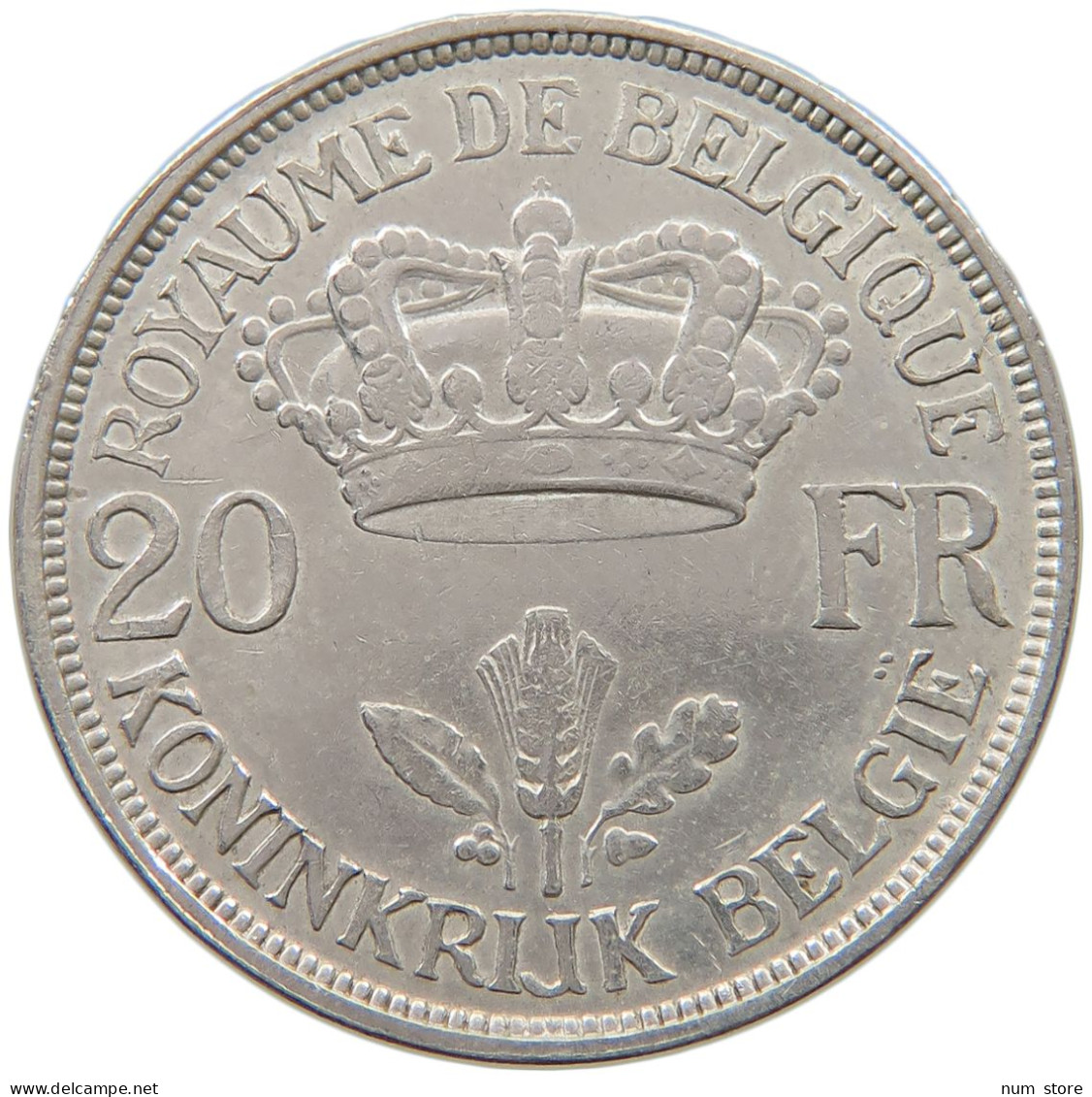 BELGIUM 20 FRANCS 1934 LEOPOLD III. (1934-1951) #a020 0231 - 20 Frank