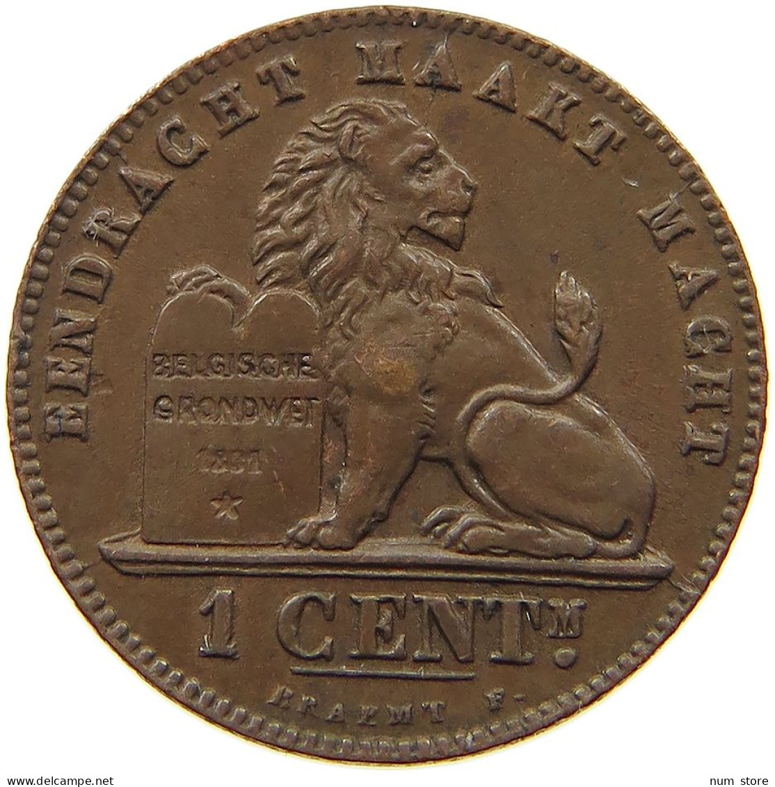 BELGIUM CENTIME 1894 Leopold II. 1865-1909 #a014 0545 - 10 Cent