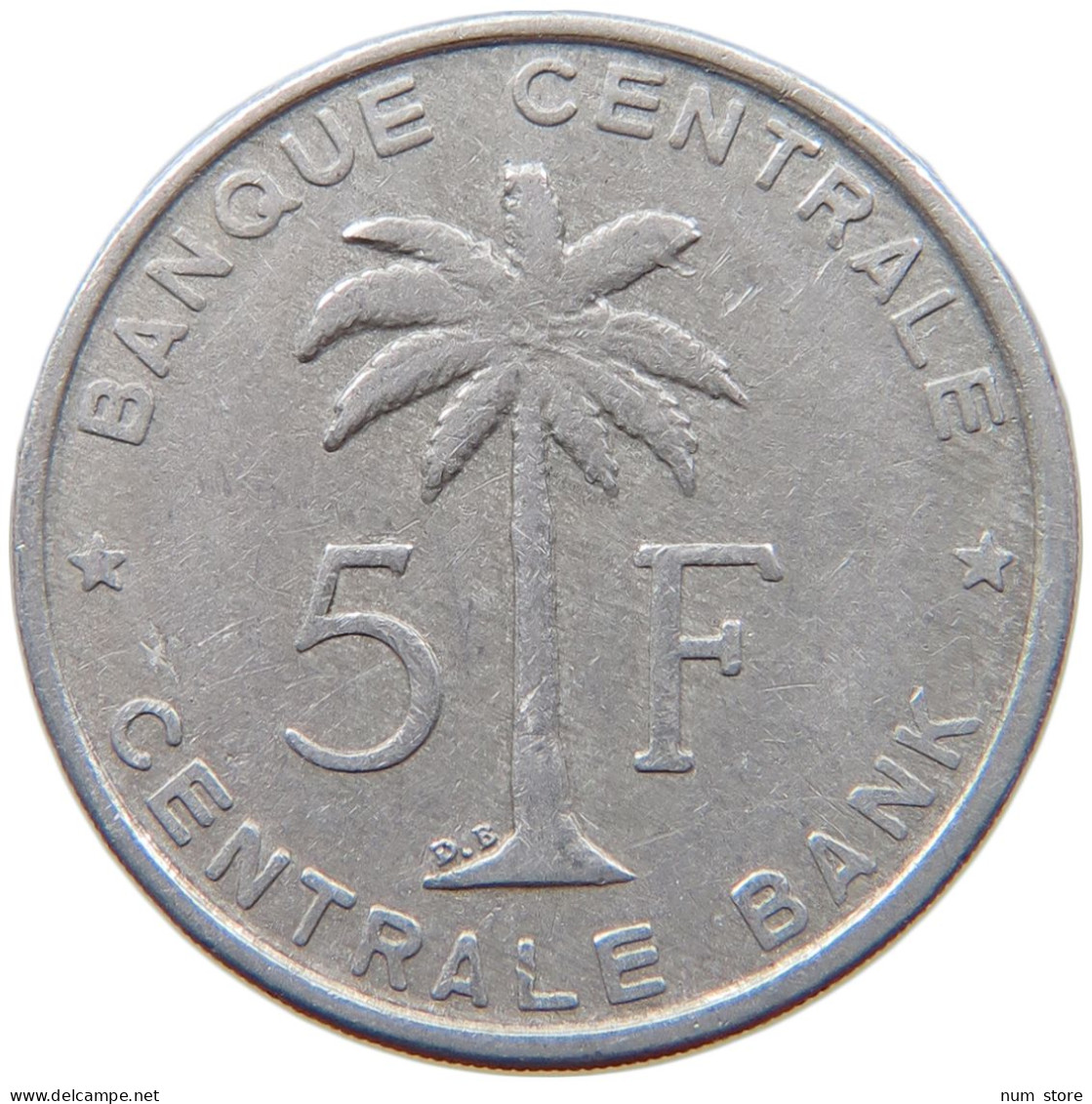 BELGIAN CONGO 5 FRANCS 1958  #s023 0155 - 1951-1960: Boudewijn I