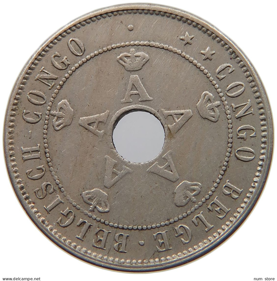 BELGIAN CONGO 20 CENTIMES 1911  #c020 0051 - 1910-1934: Albert I