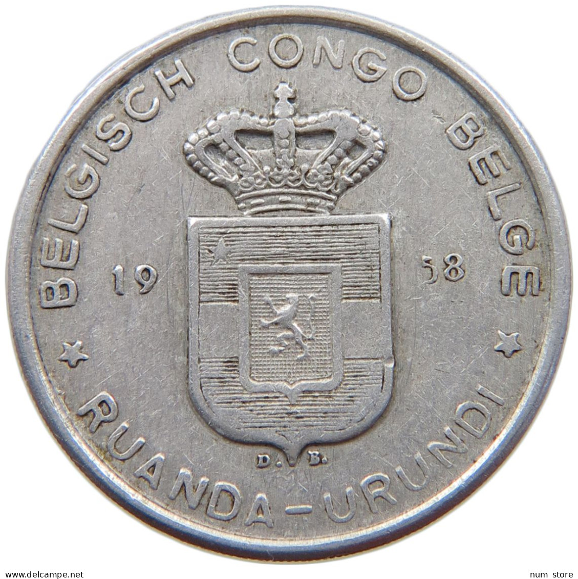 BELGIAN CONGO 5 FRANCS 1958  #a088 0445 - 1951-1960: Baudouin I