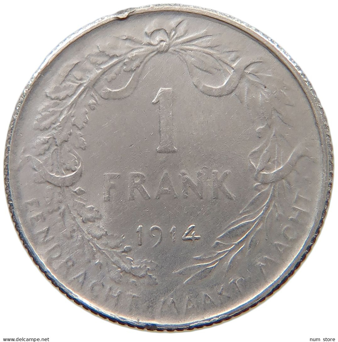 BELGIUM FRANC 1914 Albert I. 1909-1934 #a081 0617 - 1 Franco