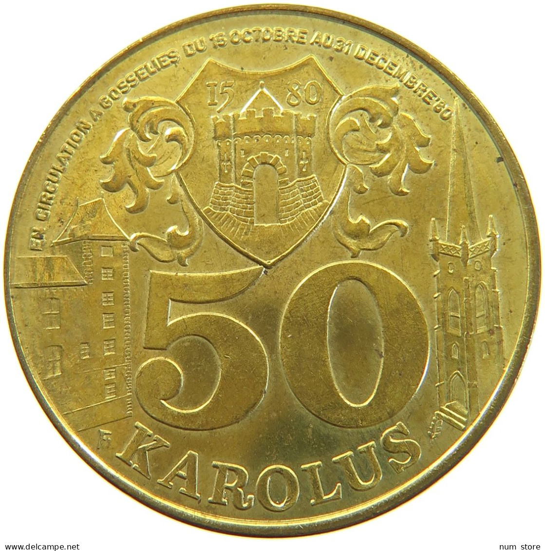 BELGIUM 50 KAROLUS 1980 BADOUIN I. 1951-1993 #a070 0387 - Zonder Classificatie