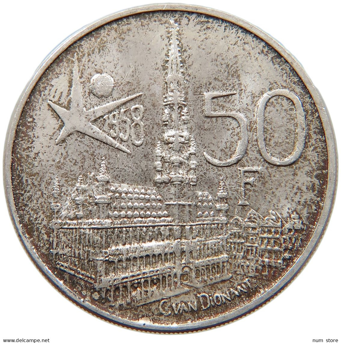 BELGIUM 50 FRANCS 1958 BADOUIN I. 1951-1993 #s016 0189 - 50 Francs