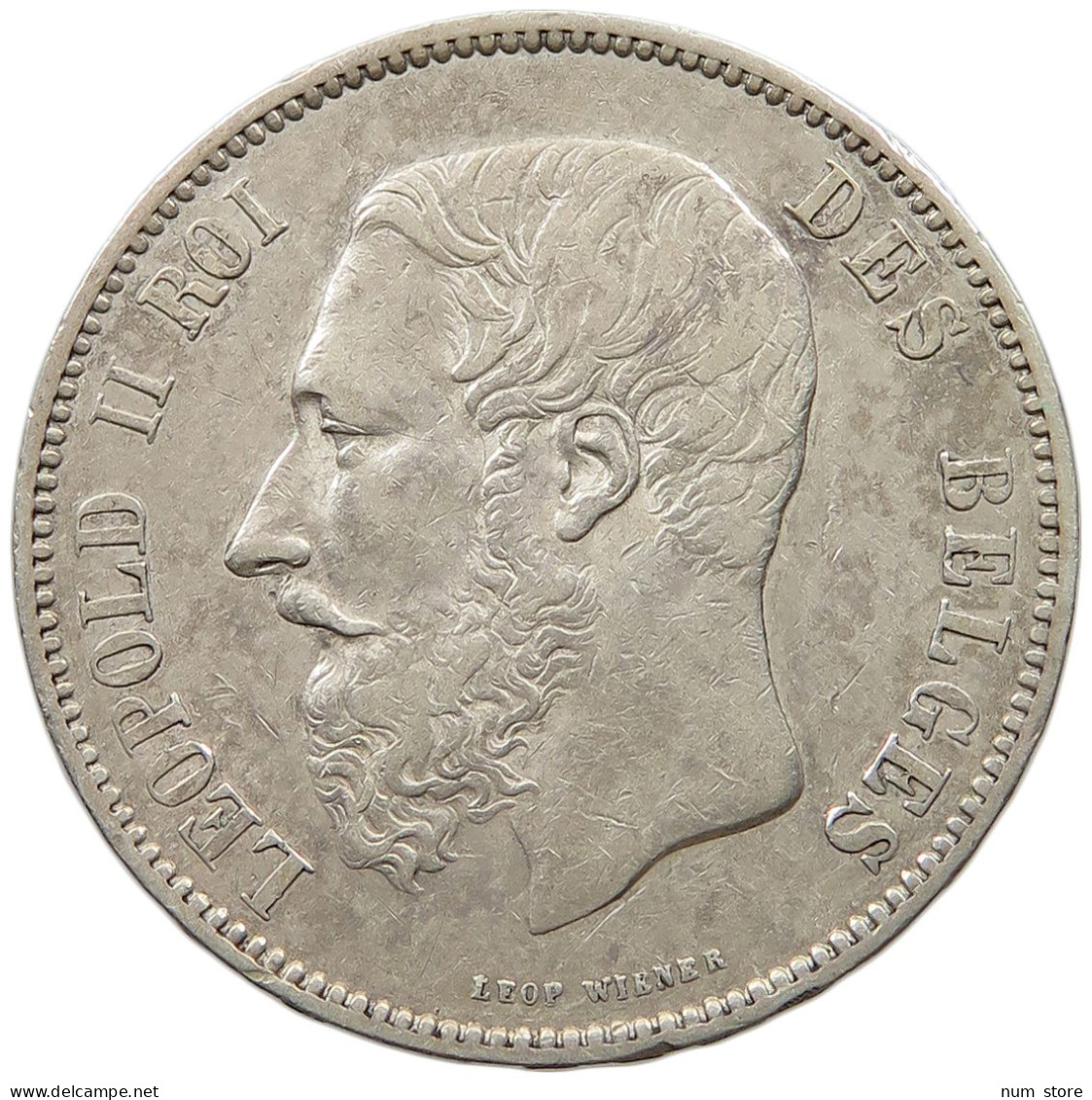 BELGIUM 5 FRANCS 1873  #t109 1001 - 5 Francs