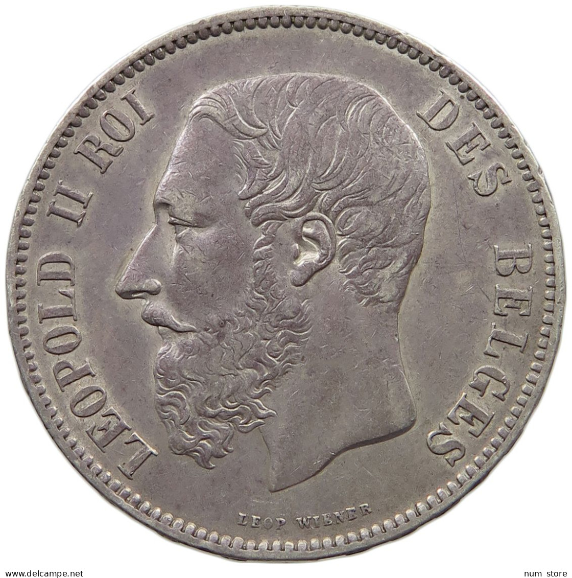 BELGIUM 5 FRANCS 1873  #t005 0179 - 5 Francs