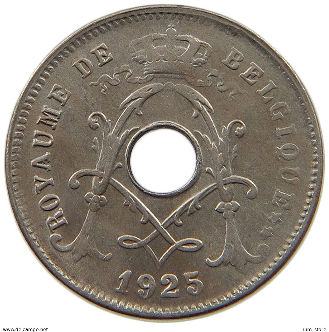 BELGIUM 5 CENTIMES 1925  #t061 0279 - 5 Cent