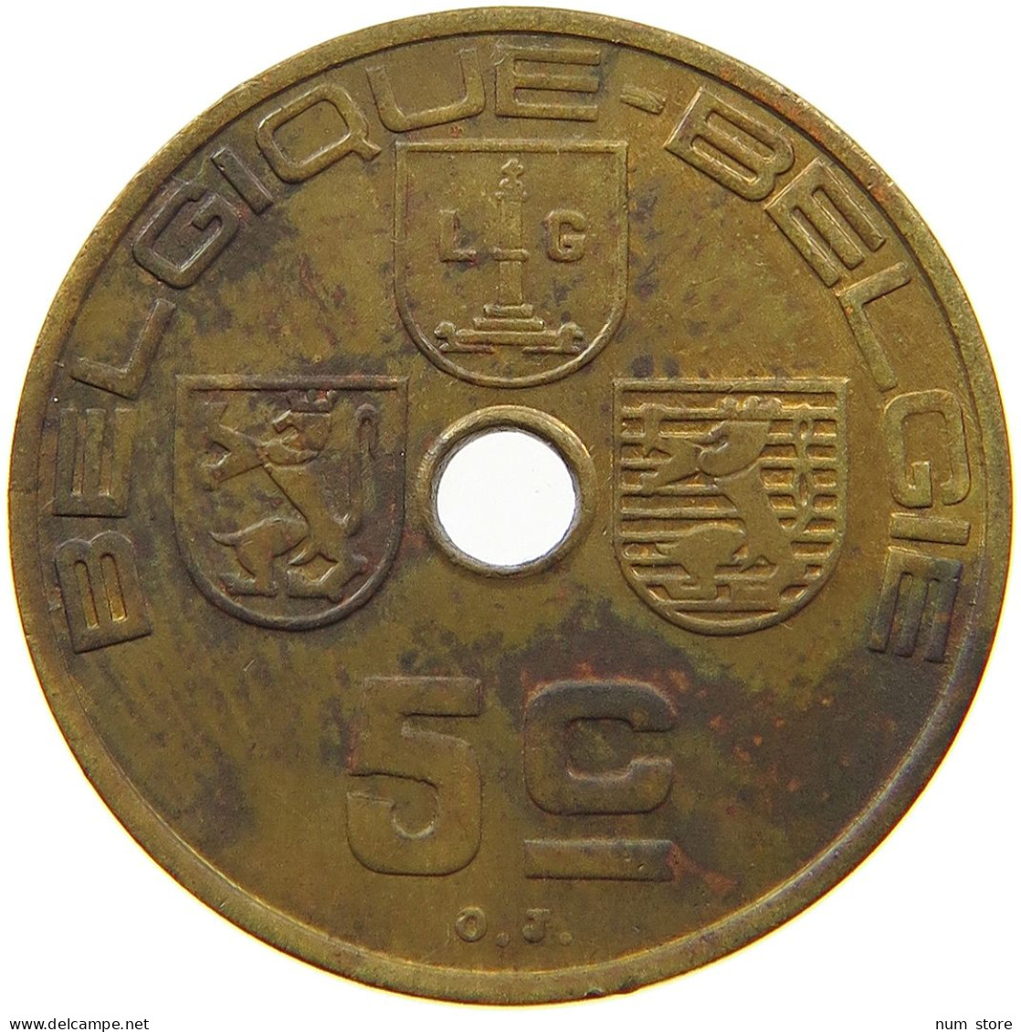 BELGIUM 5 CENTIMES 1838 BELGIUM 5 CENTIMES 1938 PATTERN VERY RARE DUPR.2628 B #t081 0077 - 5 Cent