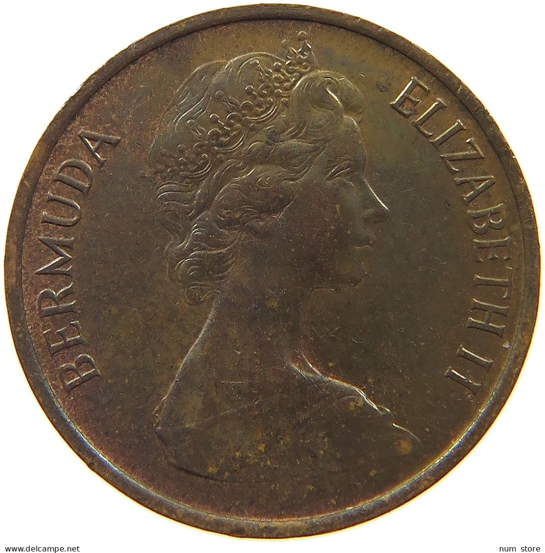 BERMUDA CENT 1971 Elizabeth II. (1952-2022) #s062 0349 - Bermuda