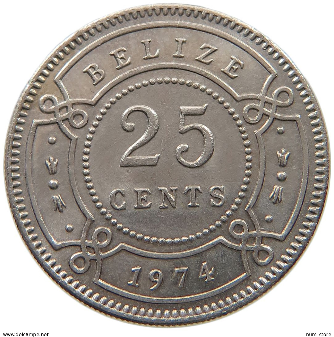 BELIZE 25 CENTS 1974 Elizabeth II. (1952-2022) #s065 0231 - Belize