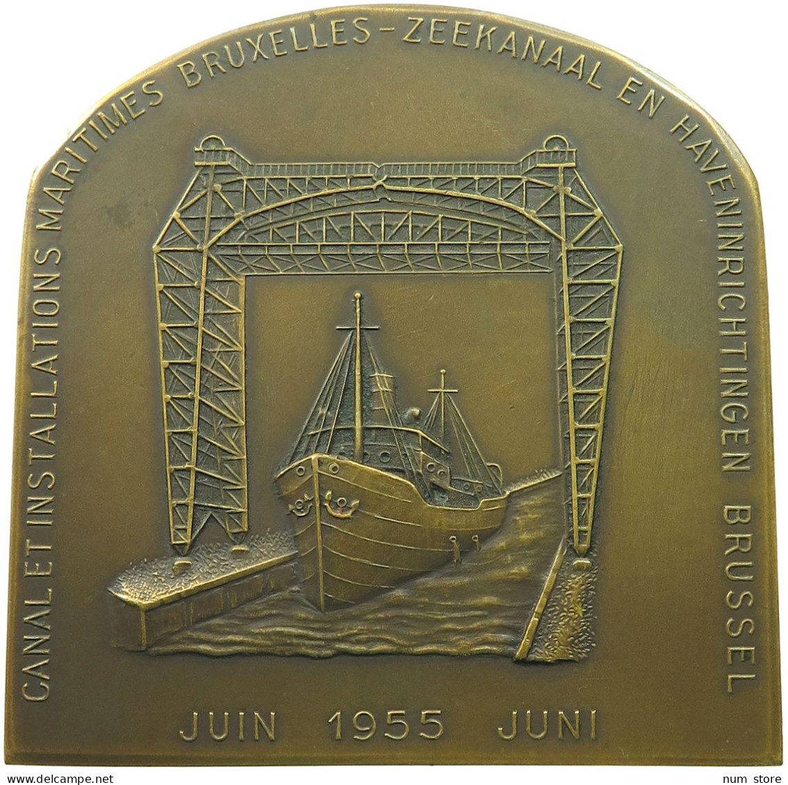 BELGIUM MEDAL 1955 BRUSSEL BRUXELLES ZEEKANAAL #sm01 0081 - Zonder Classificatie