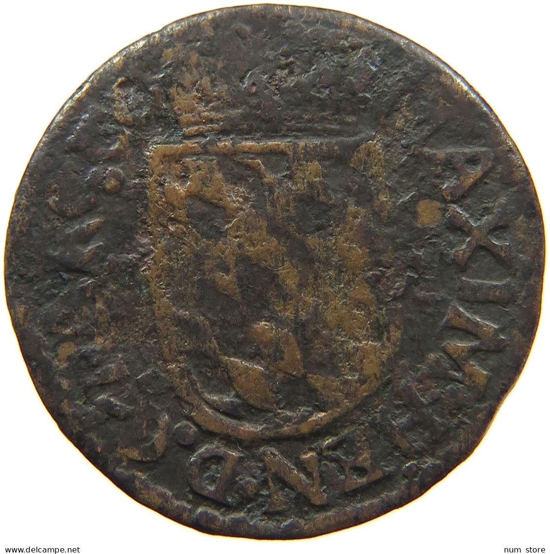 BELGIUM LIEGE LIARD 1660 MAXIMILIAN HENRI 1650-1688 #s020 0205 - 975-1795 Prince-Bishopric Of Liège