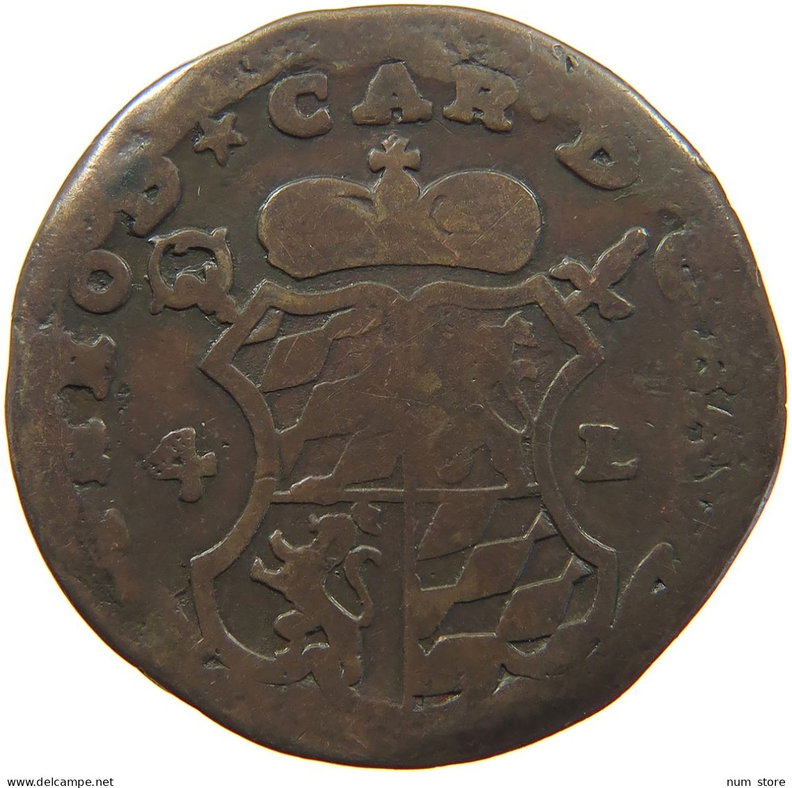 BELGIUM LIEGE 4 LIARDS 1751  #s021 0361 - 975-1795 Prince-Bishopric Of Liège