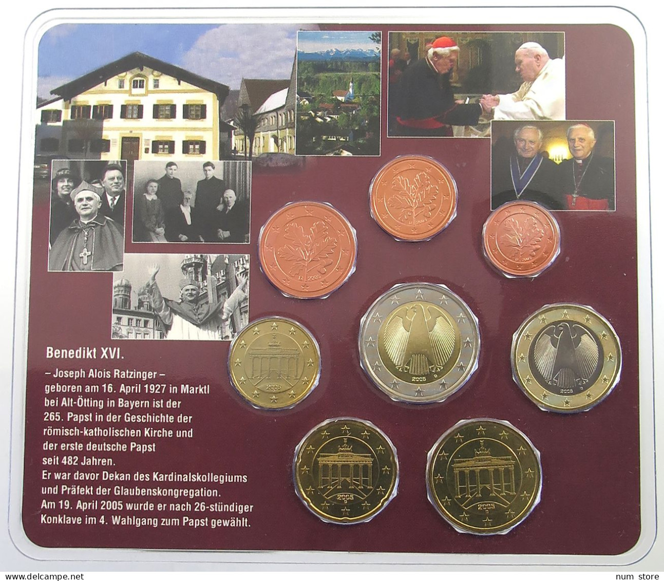 BRD KMS SET 2005 BENEDICT XVI. 2005-2013 #ns04 0019 - Mint Sets & Proof Sets