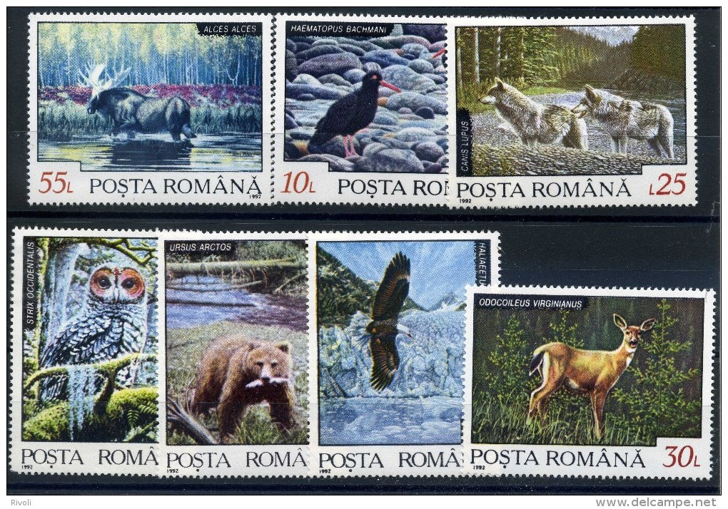 ROUMANIE 1992 YVERT N° 4033-39 -  FAUNE DES PAYS NORDIQUES LUXE ** - Antarctic Wildlife