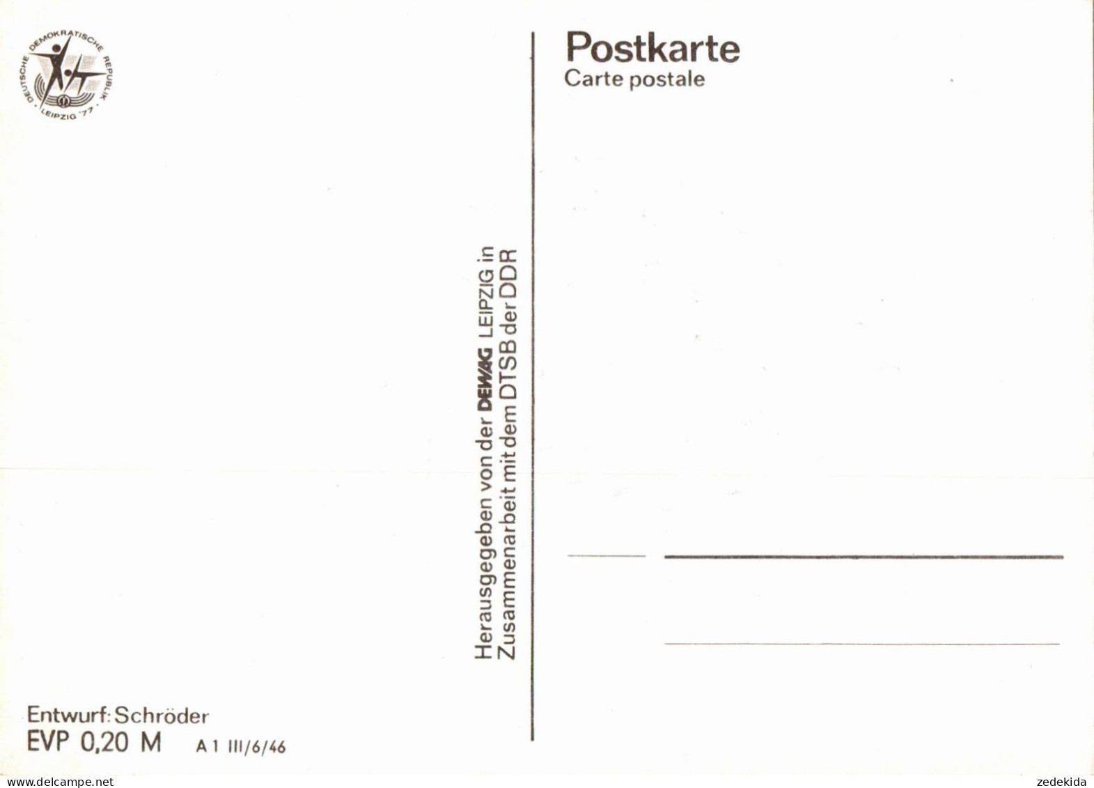 G6450 - TOP Leipzig DTSB Jugendspartakiade - Schröder Künstlerkarte - DEWAD Verlag DDR Grafik - Gymnastics